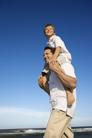 Volkssport walker with child